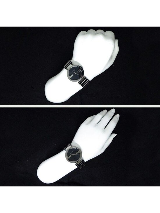 Gucci Watch Interlocking 133.3 GG Sunray Black Dial SS Quartz Analog